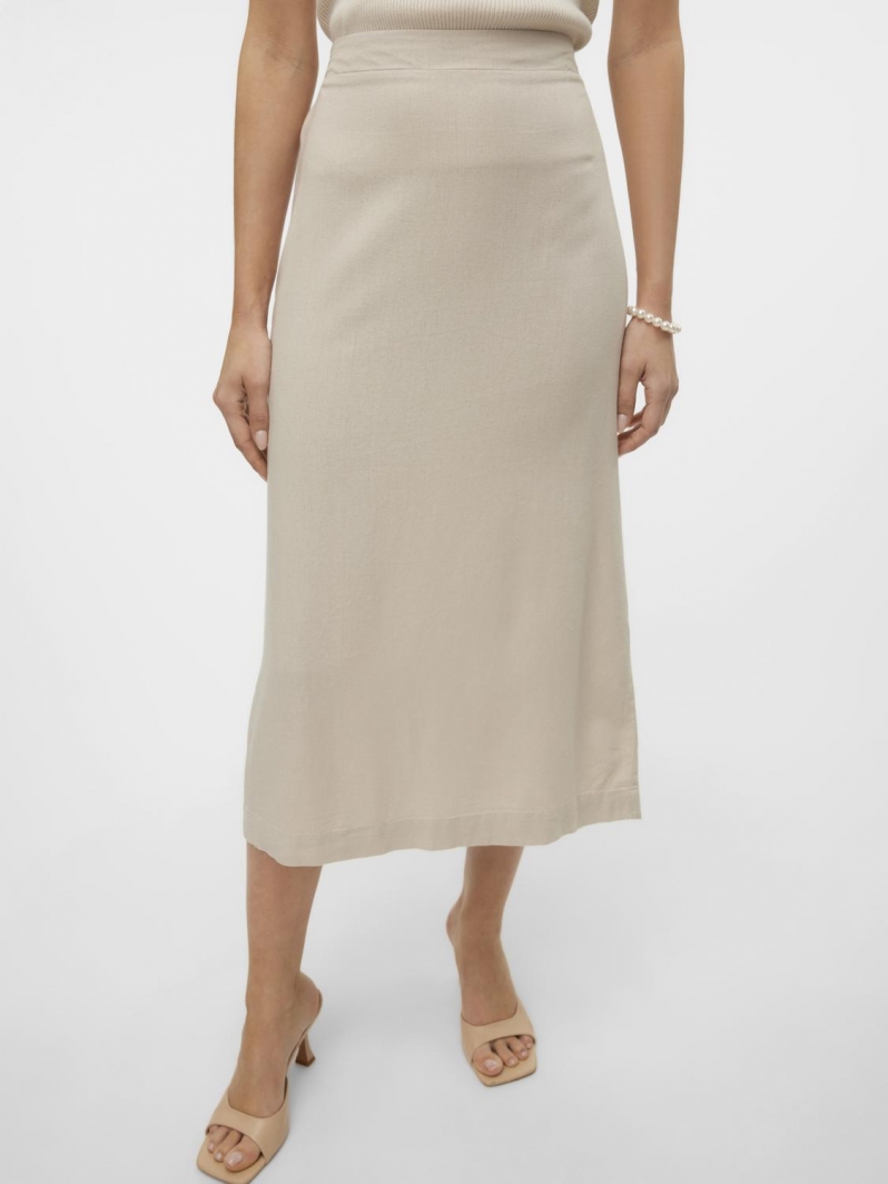 Φούστα με λινό Vero Moda 10303726