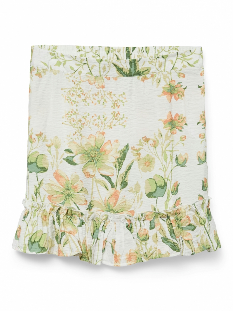 Φούστα με print floral και βολάν Vero Moda 10324126