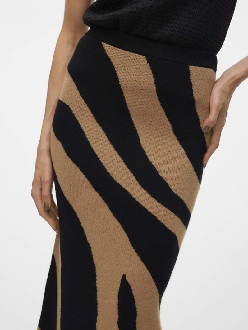 Φούστα πλεκτή με print Vero Moda 10310689