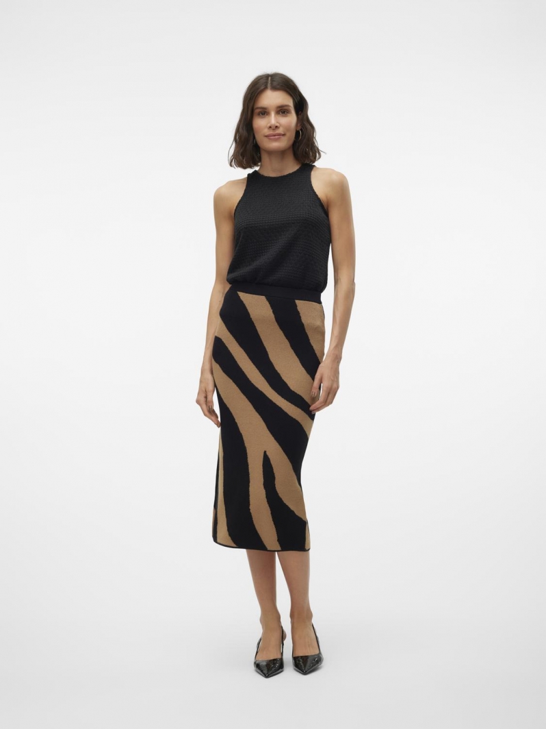 Φούστα πλεκτή με print Vero Moda 10310689