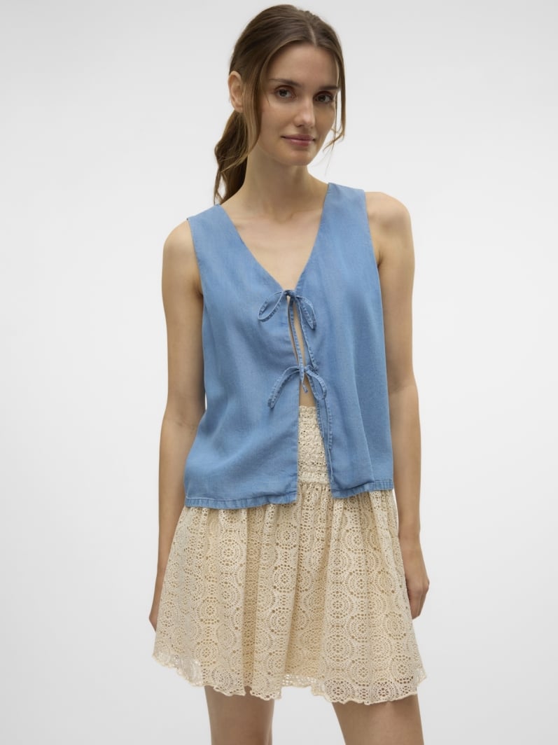 Γιλέκο υφασμάτινο με denim όψη Vero Moda 10326066