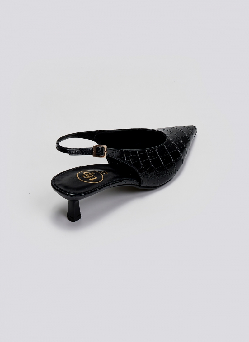 Γόβες κροκό μυτερές slingback TFP