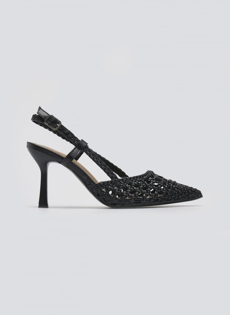 Γόβες μυτερές slingback με πλεκτό σχέδιο ERYNN