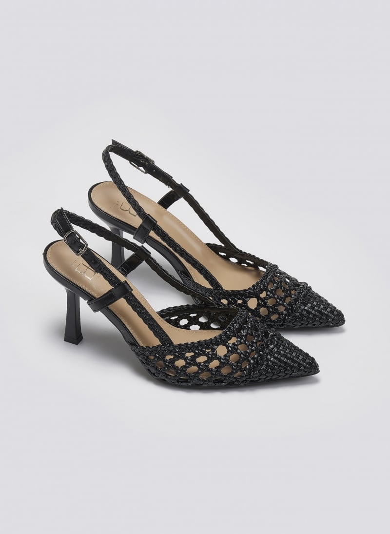 Γόβες μυτερές slingback με πλεκτό σχέδιο ERYNN