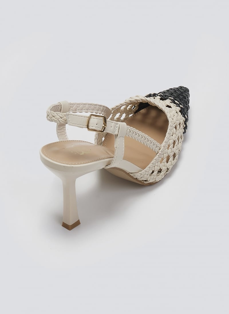 Γόβες μυτερές slingback με πλεκτό σχέδιο ERYNN