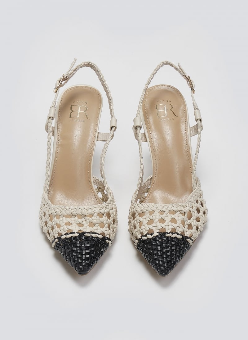 Γόβες μυτερές slingback με πλεκτό σχέδιο ERYNN