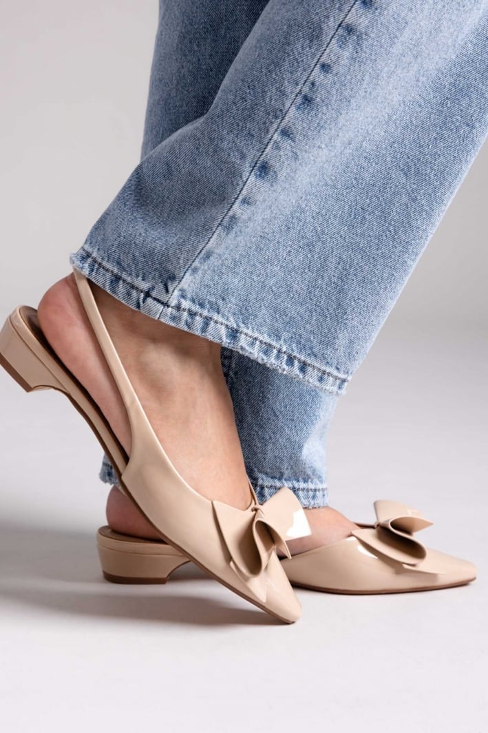 Γόβες slingback με ιδιαίτερο φιόγκο CORINA