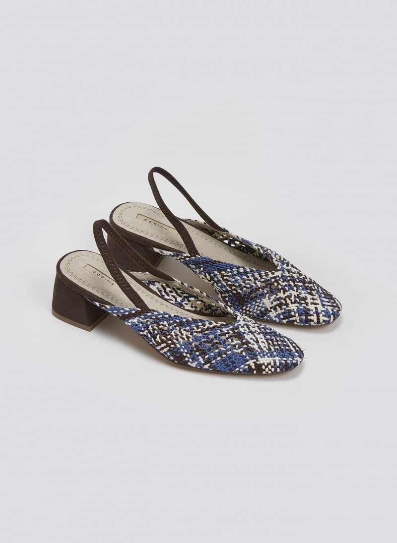 Γόβες slingback με πλεκτό σχέδιο CORINA