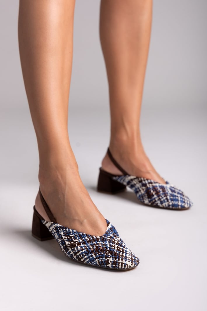 Γόβες slingback με πλεκτό σχέδιο CORINA