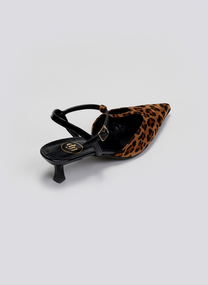 Γόβες slingback suede t-strap TFP