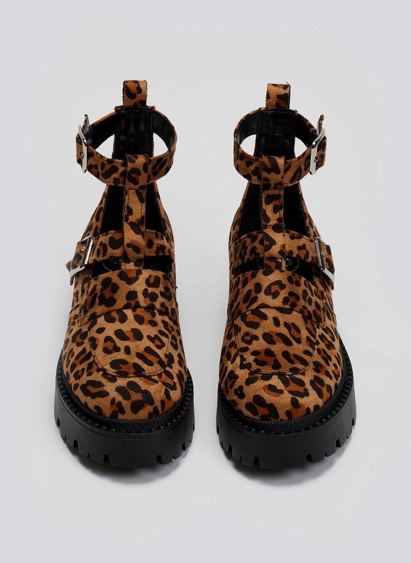 Loafers chunky suede με print TFP