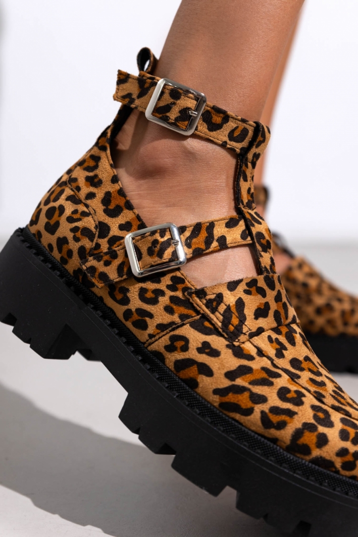 Loafers chunky suede με print TFP