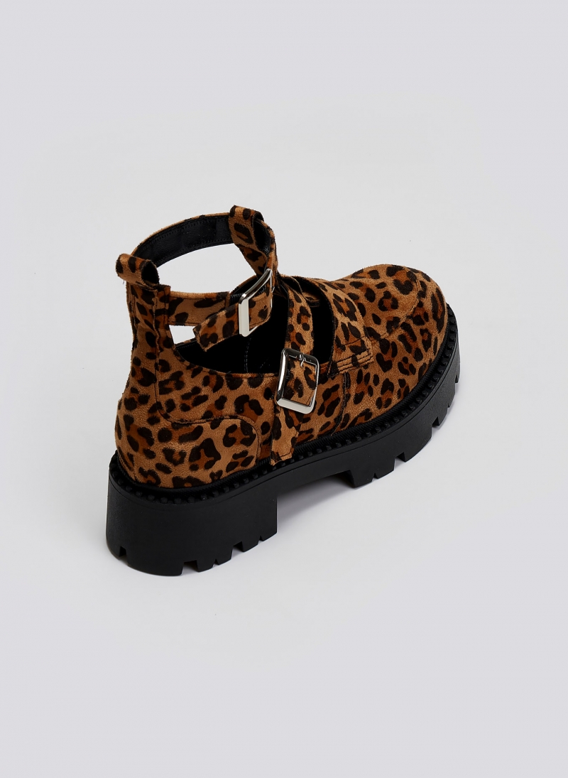 Loafers chunky suede με print TFP