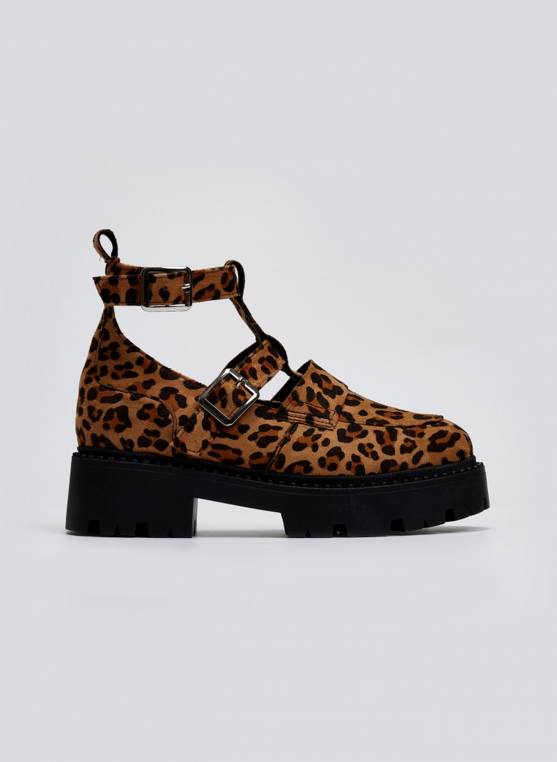 Loafers chunky suede με print TFP