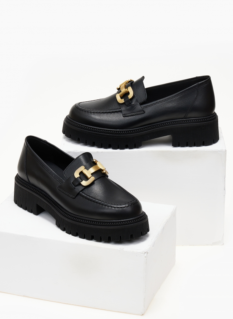Loafers δερμάτινα chunky με σχέδιο Ragazza 0308