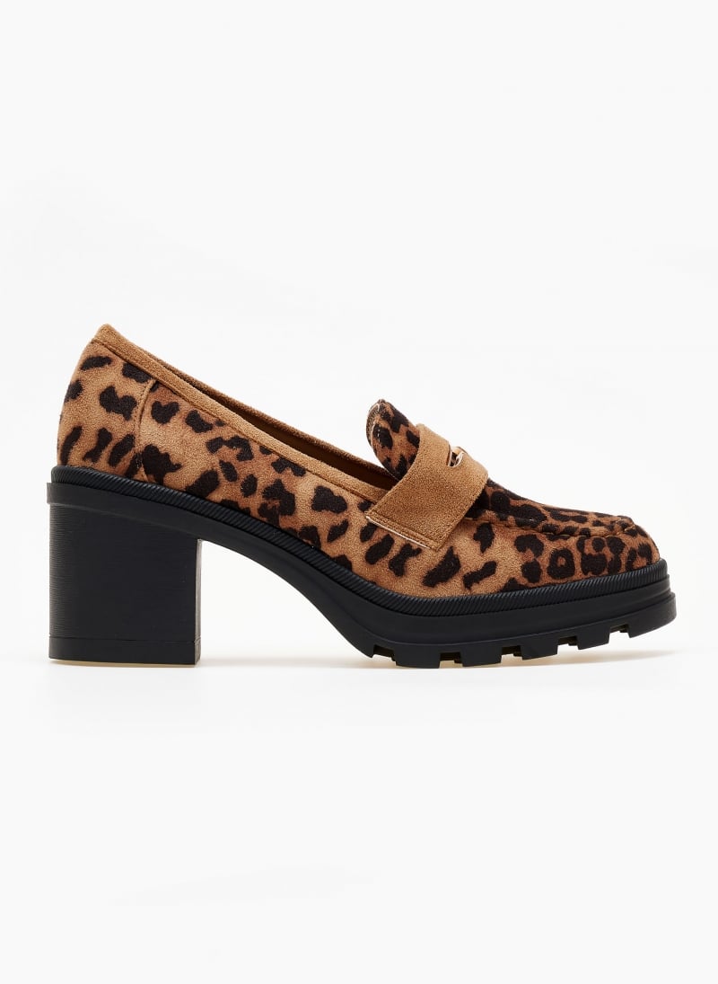 Loafers suede με τακούνι