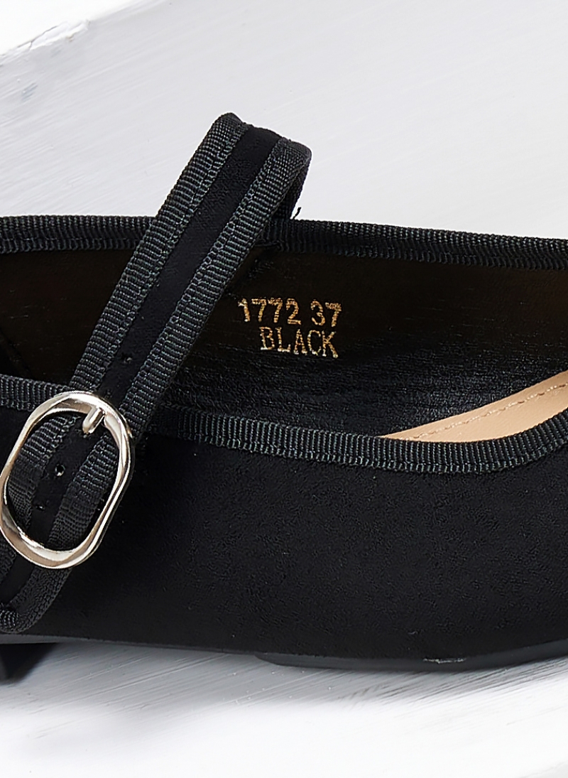 Μπαλαρίνες με λουράκι suede