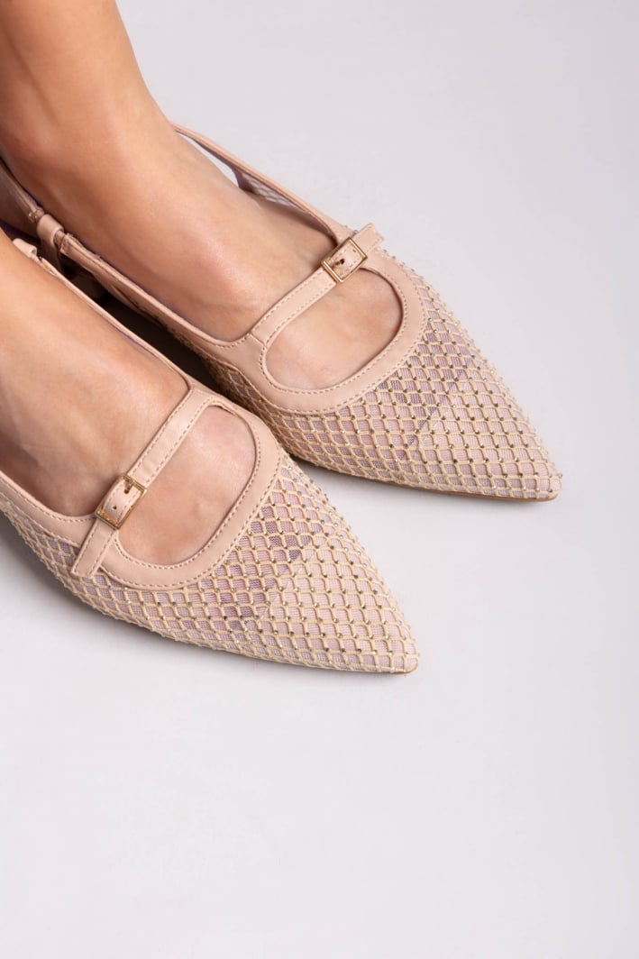 Μπαλαρίνες μυτερές slingback με διαφάνεια MARIAMARE