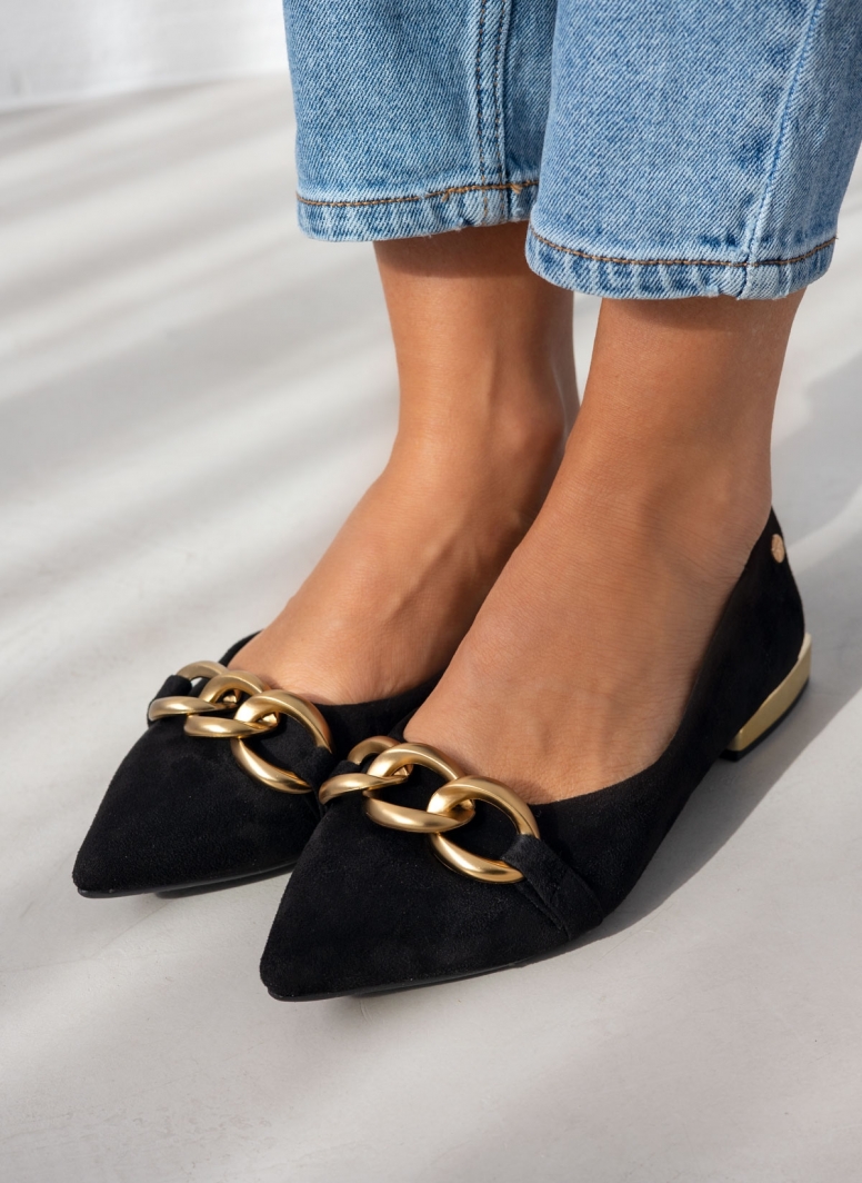 Μπαλαρίνες suede με αλυσίδα Xti 142000