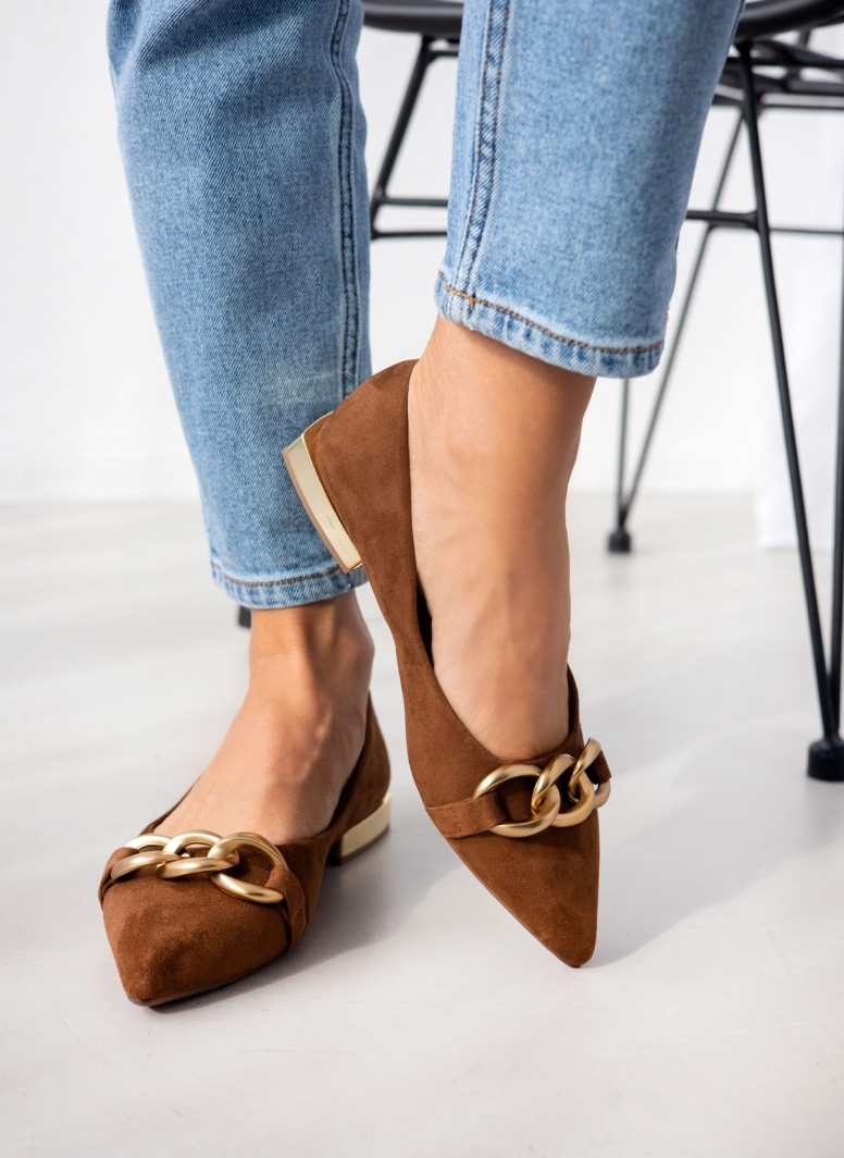 Μπαλαρίνες suede με αλυσίδα Xti 142000