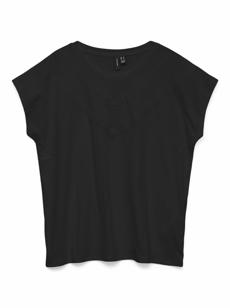 Μπλούζα με πλεκτή λεπτομέρεια Vero Moda 10329678