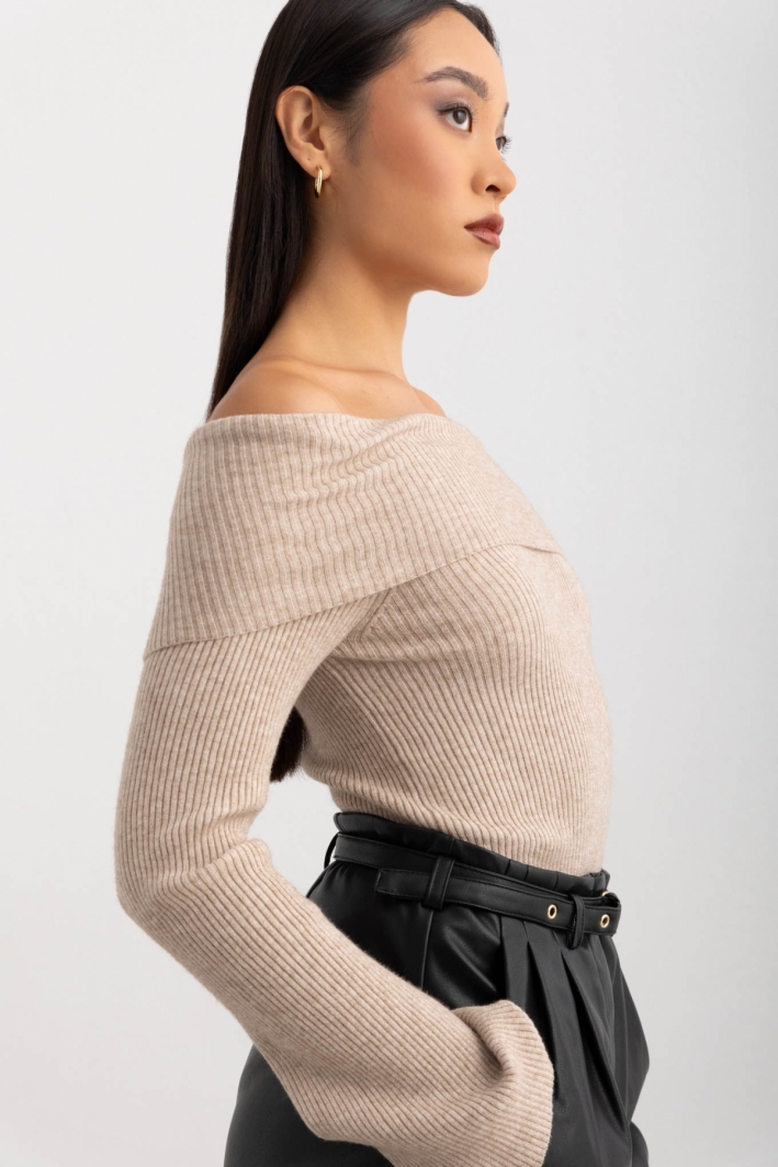 Μπλούζα ριμπ strapless ONLY 15328246