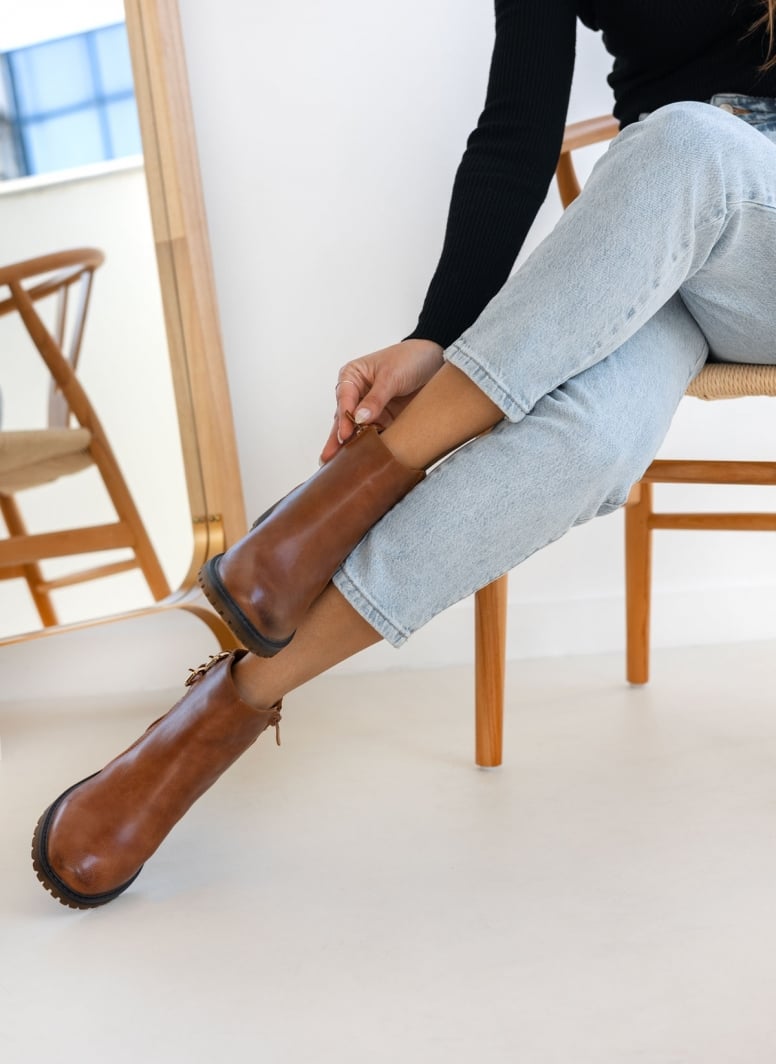 Μποτάκια casual αστραγάλου με pattern Erynn