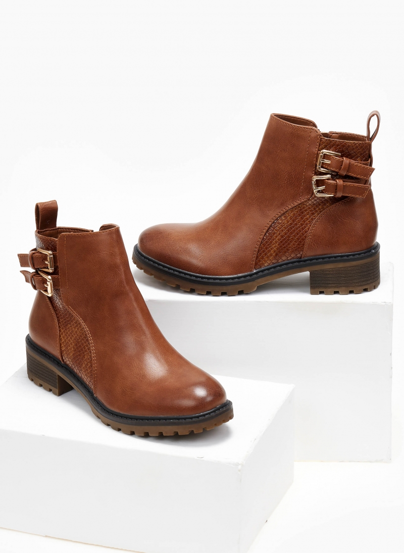Μποτάκια casual αστραγάλου με pattern Erynn