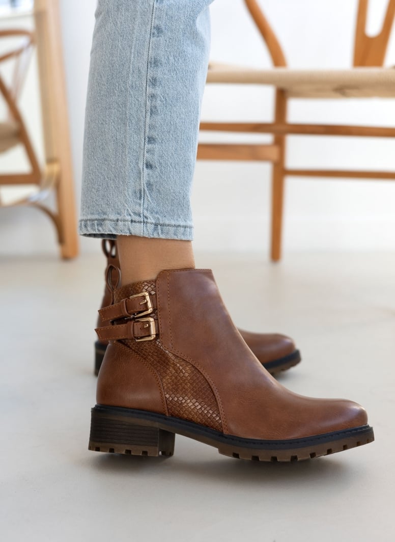 Μποτάκια casual αστραγάλου με pattern Erynn