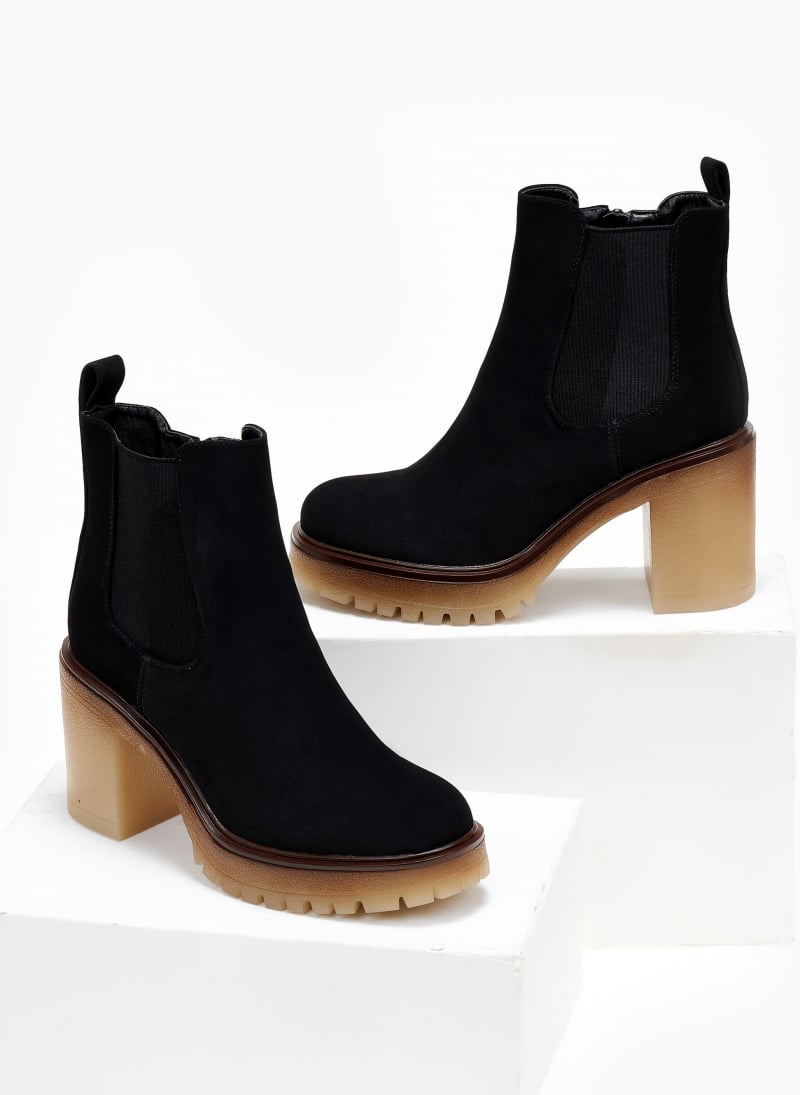 Μποτάκια chelsea suede με κρεπ τακούνι ERYNN
