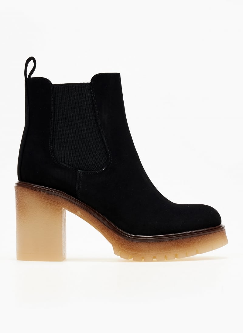 Μποτάκια chelsea suede με κρεπ τακούνι ERYNN