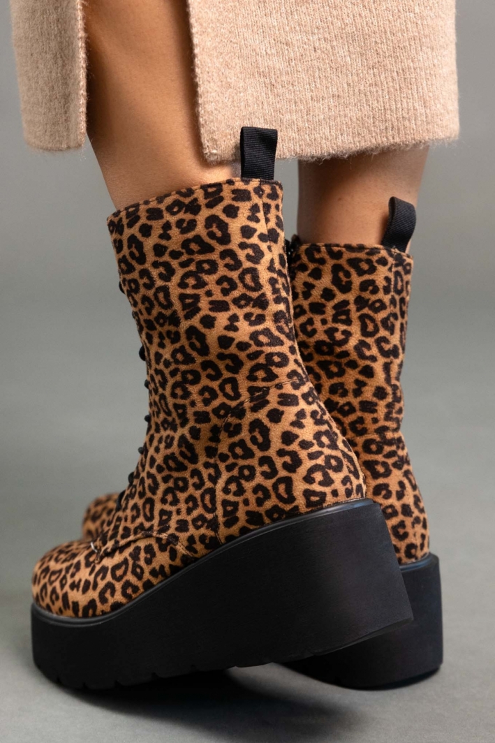 Μποτάκια platforms suede με print ERYNN