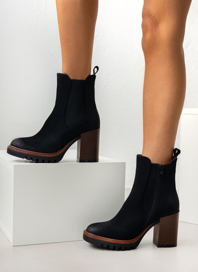 Μποτάκια suede chelsea με τακούνι Erynn