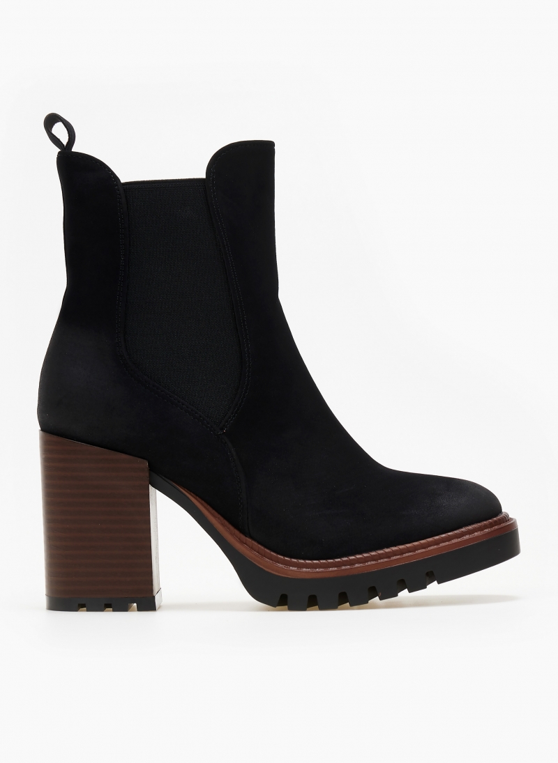 Μποτάκια suede chelsea με τακούνι Erynn