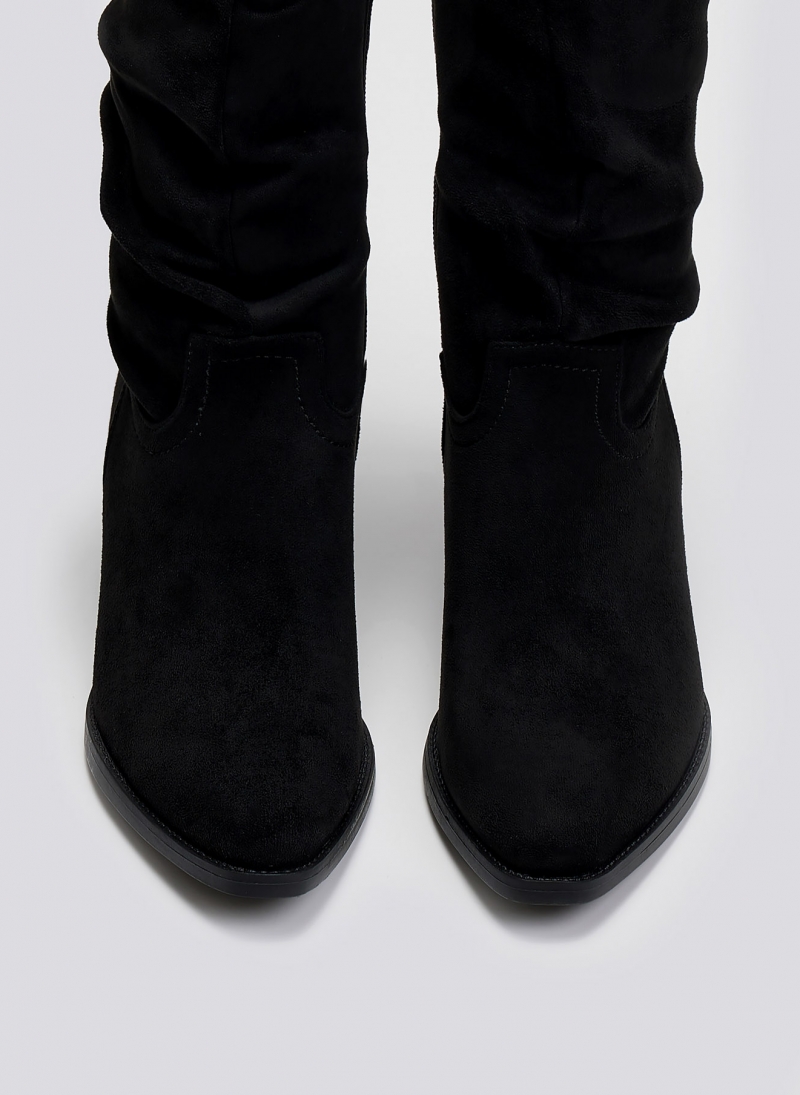 Μποτάκια suede cowboy μυτερά