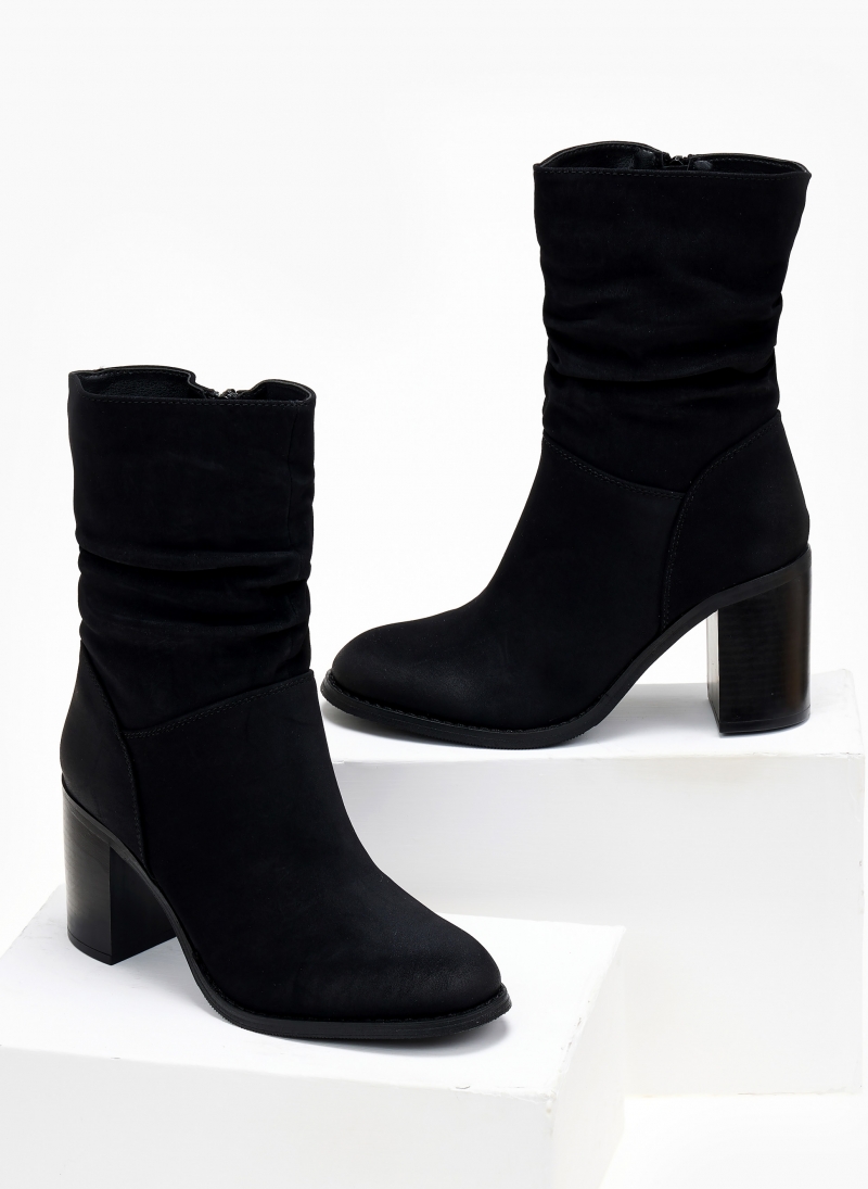Μποτάκια suede με σούρα Erynn
