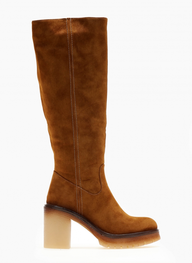 Μπότες suede με κρεπ τακούνι Erynn