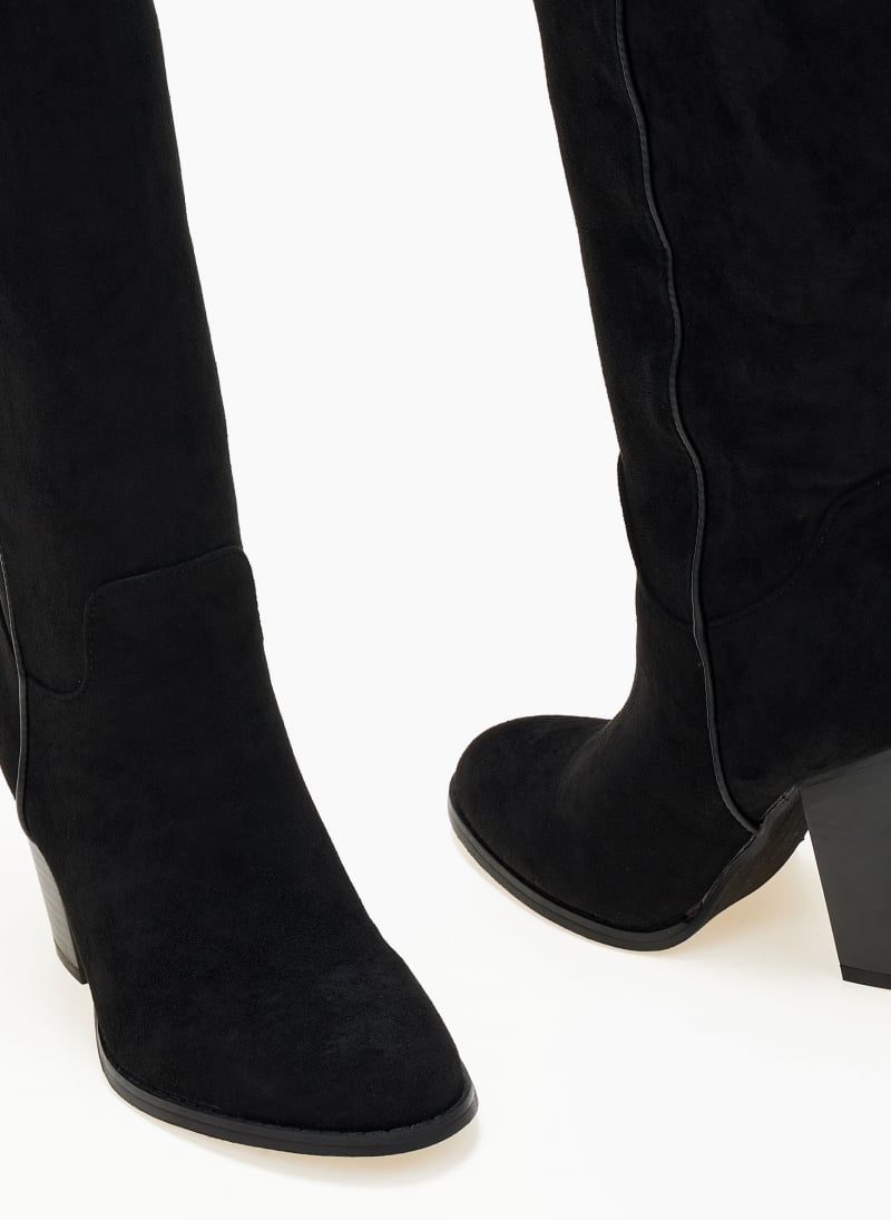 Μπότες suede με τακούνι