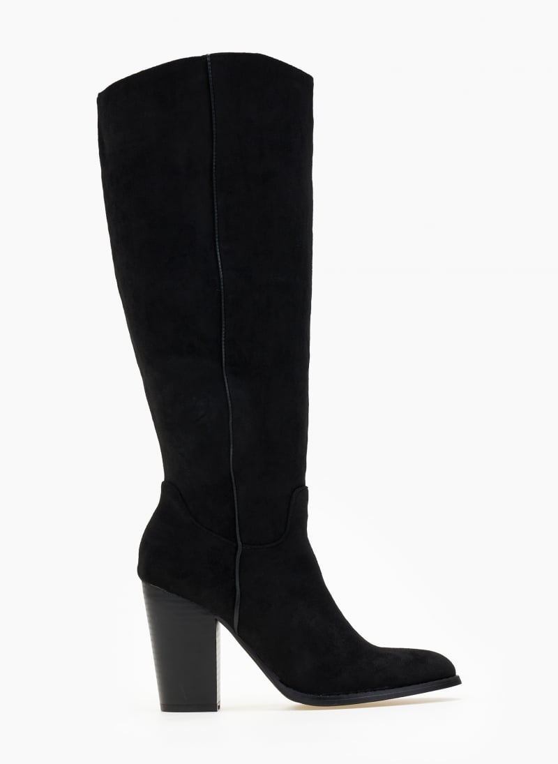 Μπότες suede με τακούνι