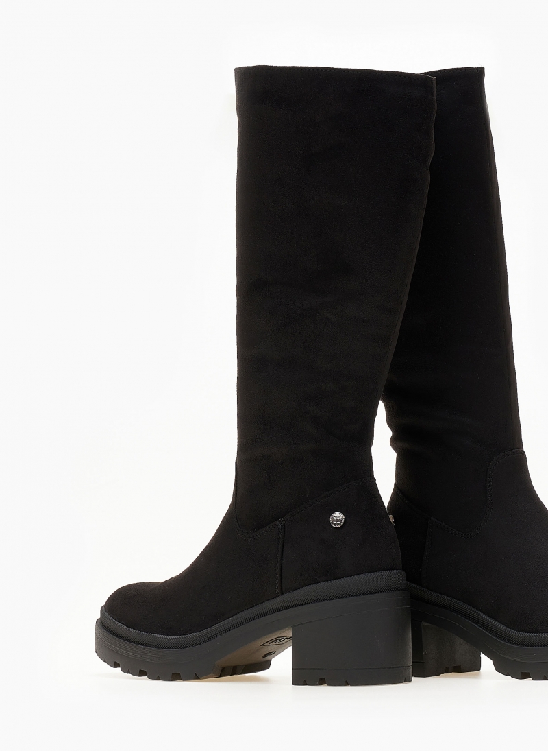 Μπότες suede με τετράγωνο τακούνι Xti 140579