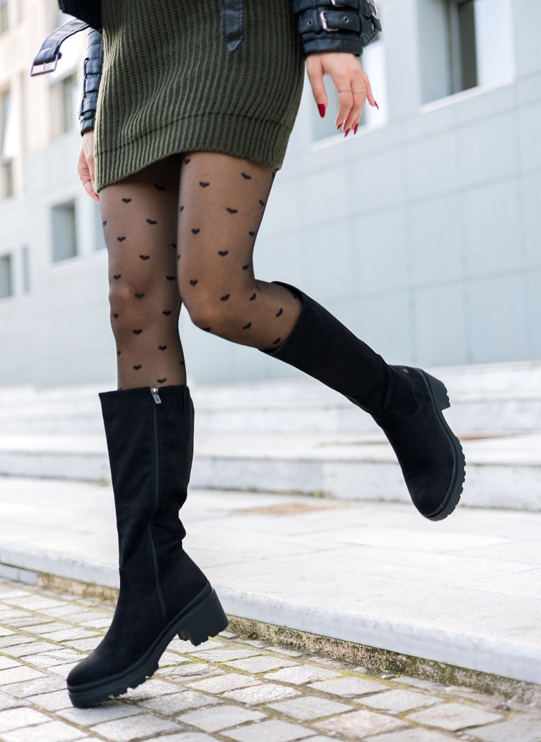 Μπότες suede με τετράγωνο τακούνι Xti 140579