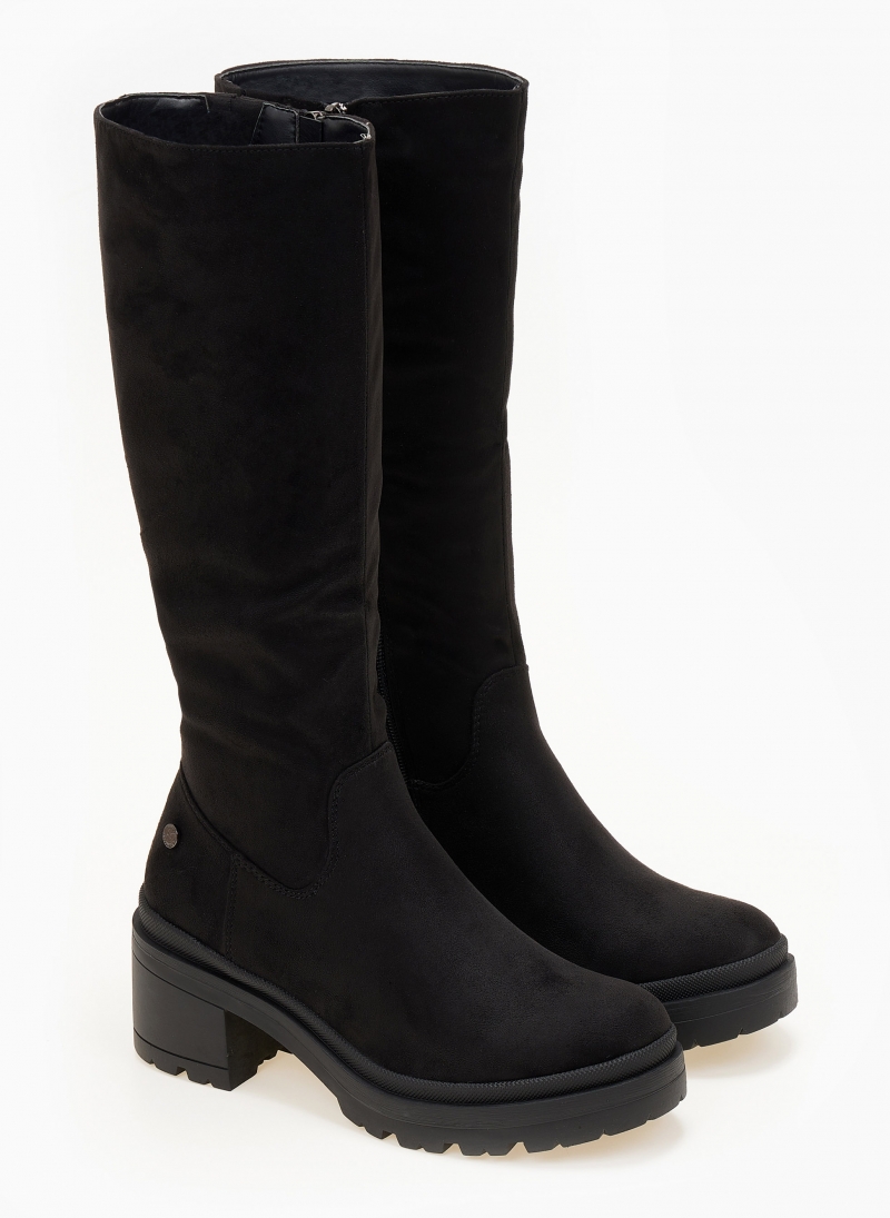 Μπότες suede με τετράγωνο τακούνι Xti 140579