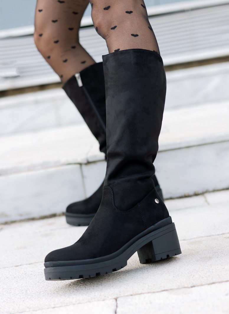 Μπότες suede με τετράγωνο τακούνι Xti 140579