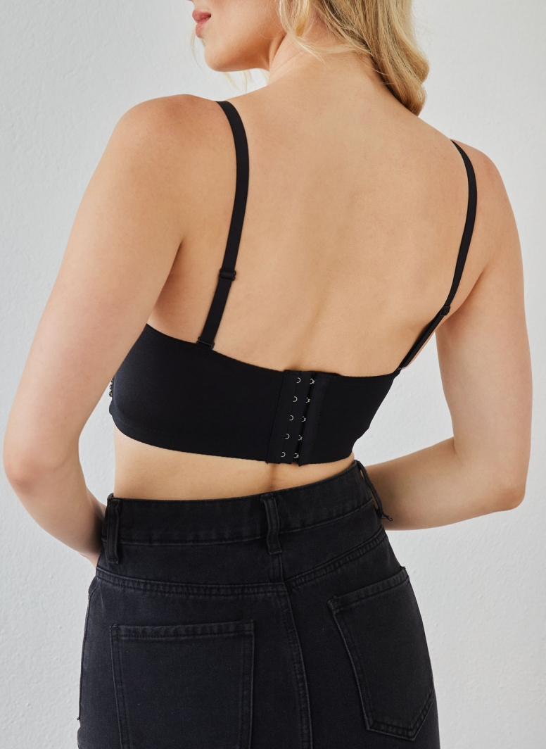 Crop top κορσές με πέτρες
