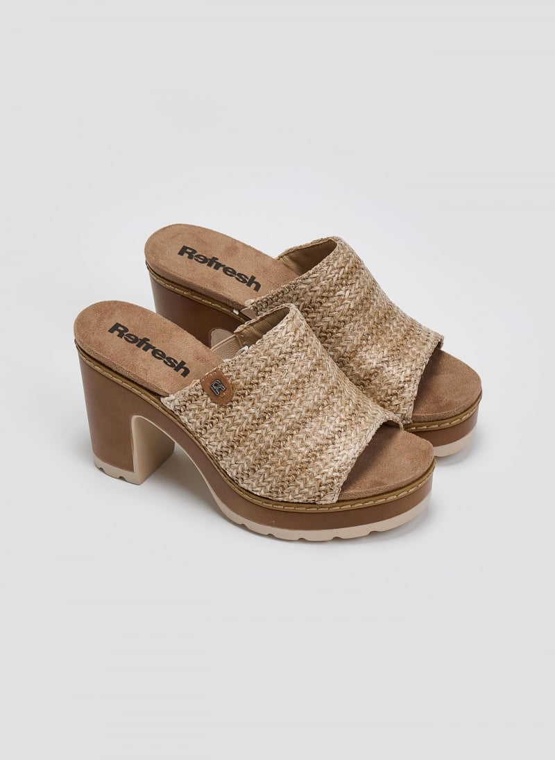 Mules με ψάθινη φάσα Refresh 172703
