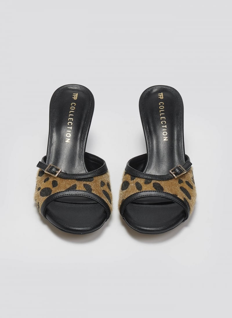 Mules με συνθετικό ponyskin TFP