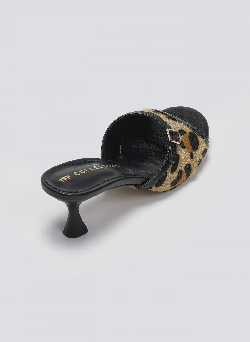 Mules με συνθετικό ponyskin TFP