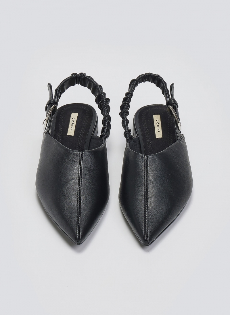 Mules μυτερά με frilled λάστιχο CORINA