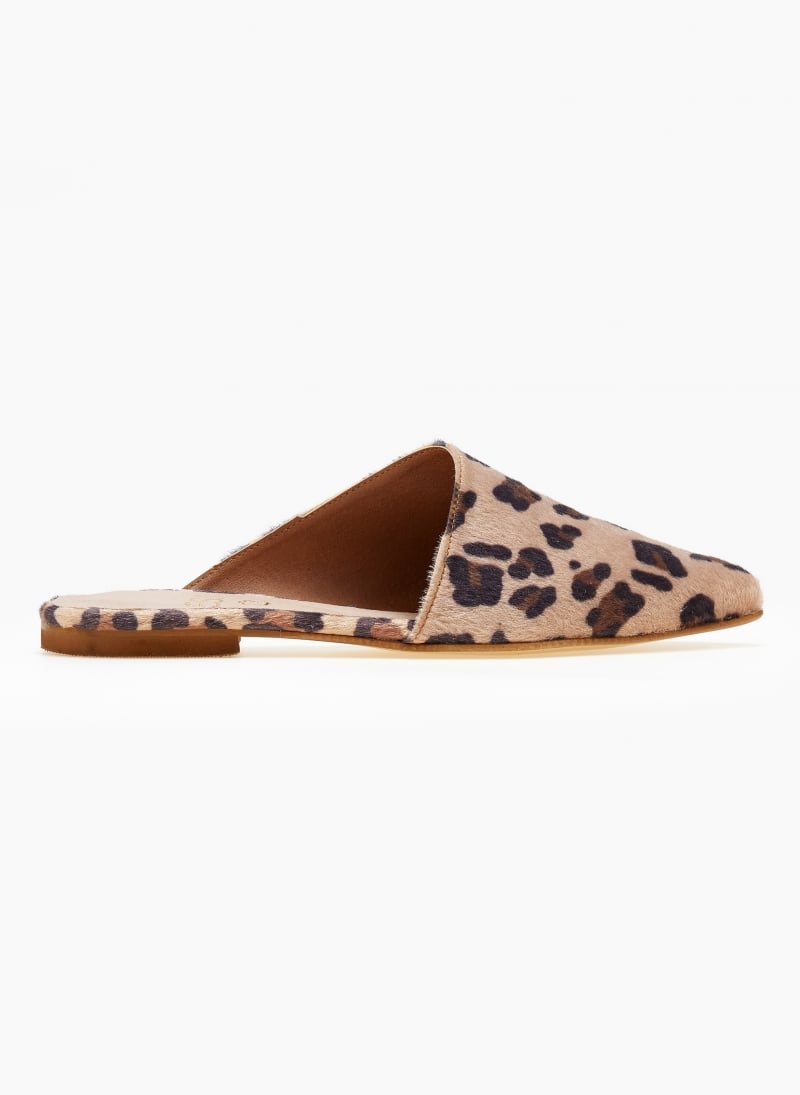 Mules φλατ μυτερά με print Estil