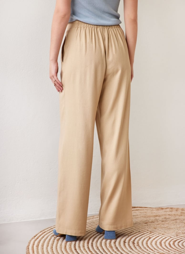 Παντελόνα με λινό VERO MODA 10282493